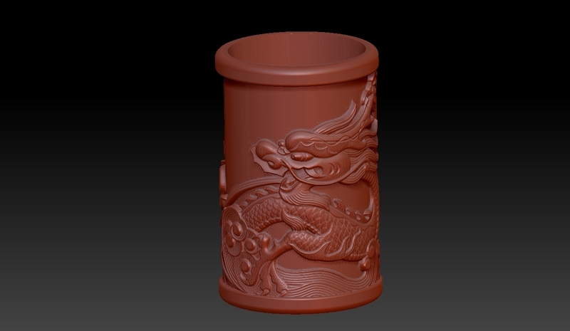 Chinese style - dragon pen holder 2