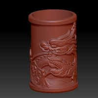 Small Chinese style - dragon pen holder 2 3D Printing 262257