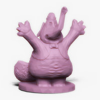 Inside Out Bing Bong (Low Poly) HeadPhones Holder - Thumbnail 1