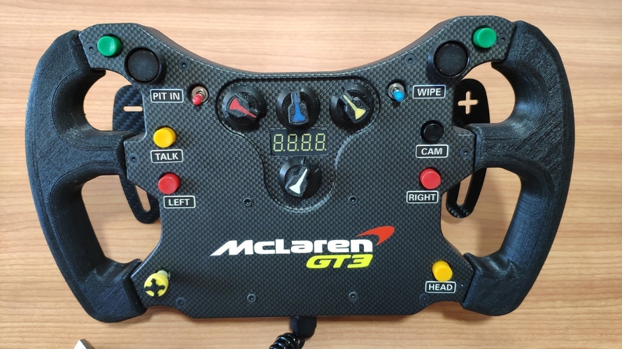 DIY McLaren MP4-12C GT3 Steering Wheel