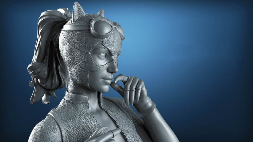 3D Printed Catwoman Bust - 3D Print Model by Sanix3i | Pinshape