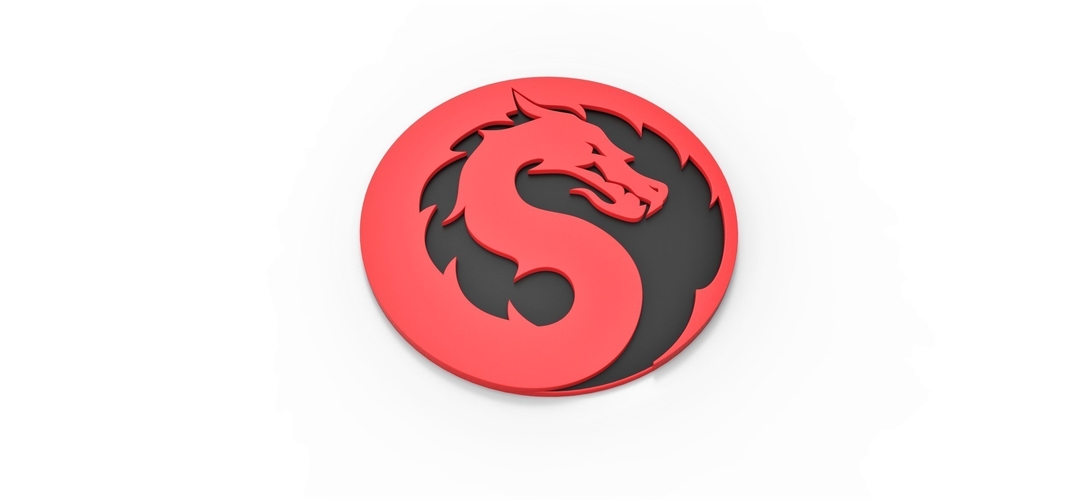 3D printable Mortal Kombat 2021 logo