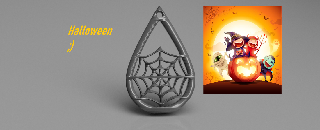 Halloween earrings: 'spiderweb'