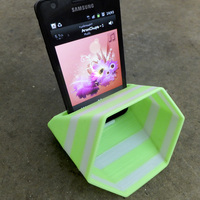 Small Hex Phone Sound Amplifier 3D Printing 26286