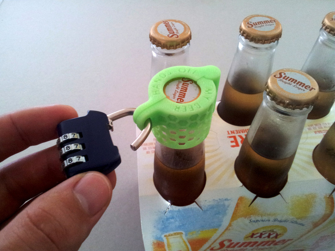 Beer Bottle Lock 3D Print 26291