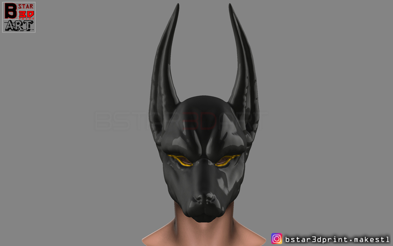 Anubis - Anpu - ancient Egyptian god Mask for cosplay 3D Print 262964