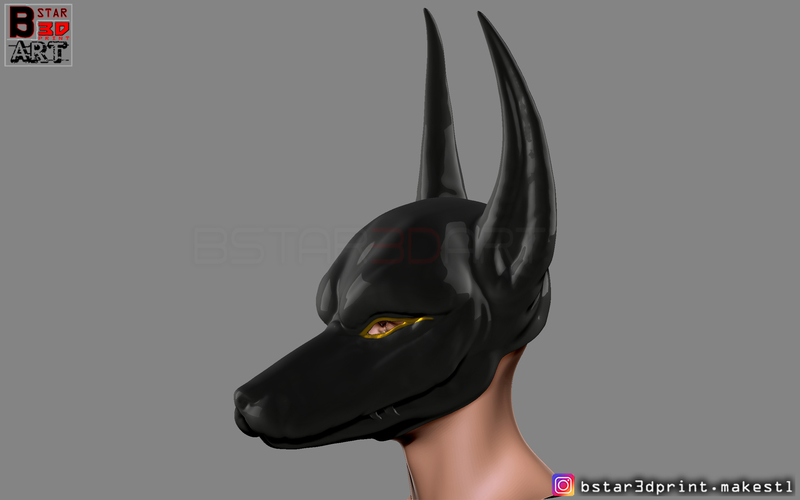 Anubis - Anpu - ancient Egyptian god Mask for cosplay 3D Print 262965