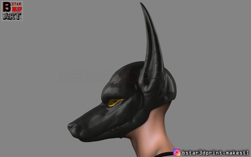 Anubis - Anpu - ancient Egyptian god Mask for cosplay 3D Print 262966