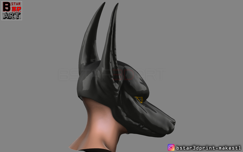 Anubis - Anpu - ancient Egyptian god Mask for cosplay 3D Print 262968