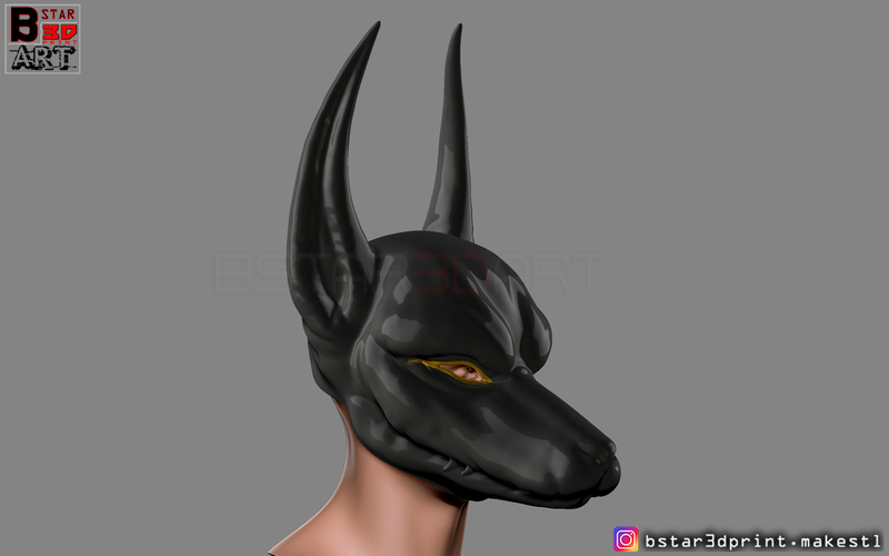 Anubis - Anpu - ancient Egyptian god Mask for cosplay 3D Print 262969