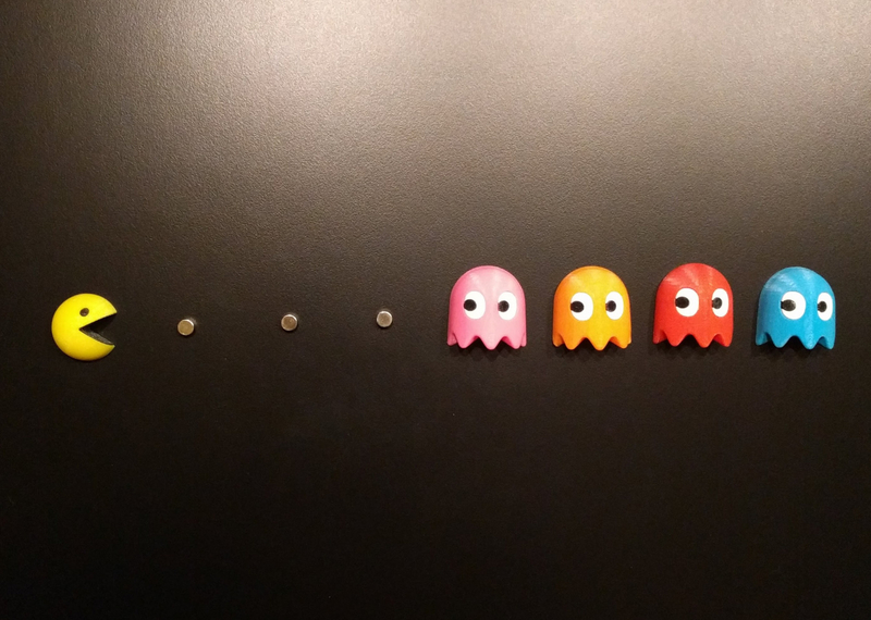 Tiny 3D Pacman Fridge Magnets