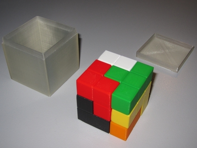 3D Printed Soma Puzzle Cube & Box by blecheimer