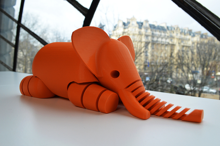  3D  Printed Elephant by le FabShop Pinshape