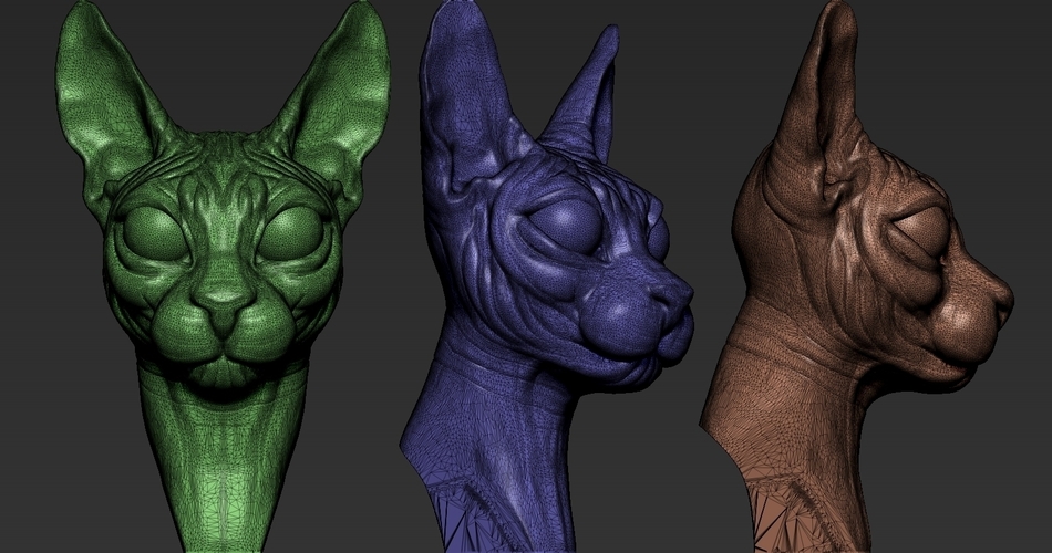  3D  Printed Cat  sphynx  by Albedo Pinshape