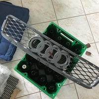 Audi honeycomb grill 3D print model - Thumbnail 4