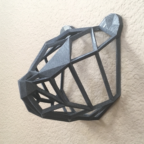 Wire Frame Panda Head 3D Print 263481