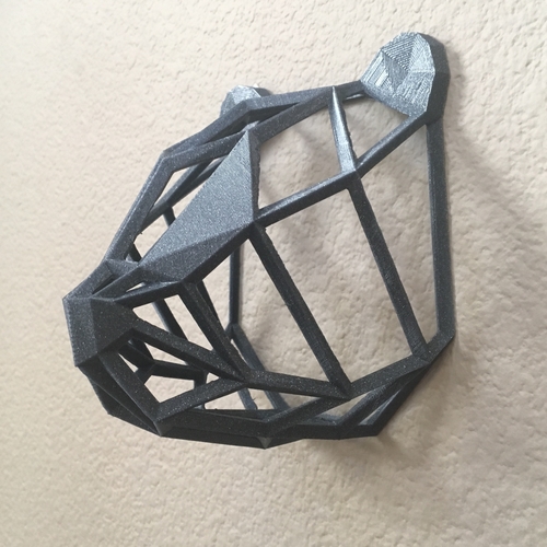 Wire Frame Panda Head 3D Print 263484