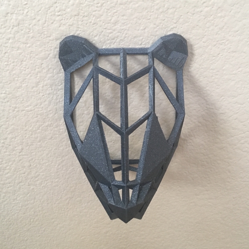 Wire Frame Panda Head 3D Print 263485