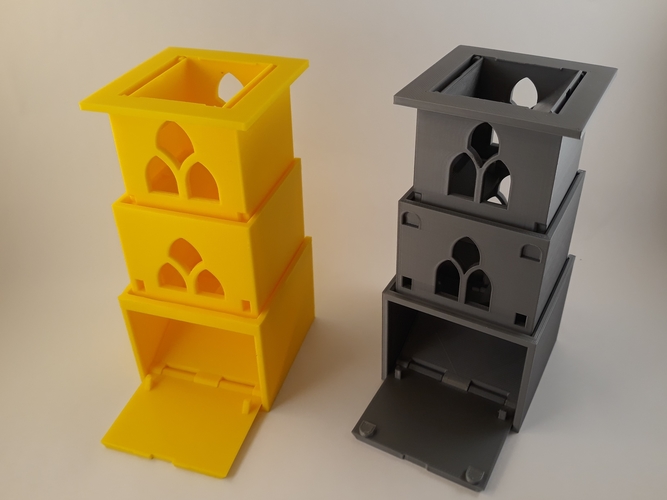 Cubic Gate - Collapsible / Telescoping Dice Tower 3D Print 263595