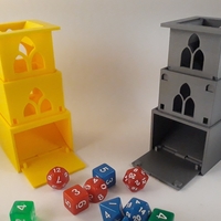 Small Cubic Gate - Collapsible / Telescoping Dice Tower 3D Printing 263597