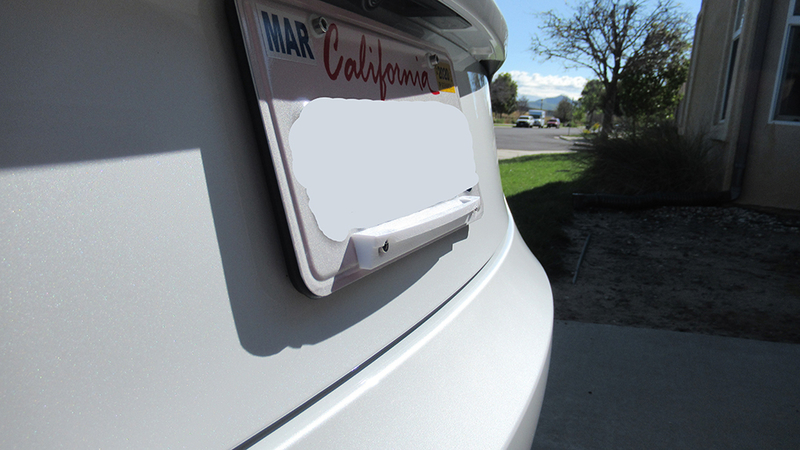 Tesla Model 3 Trunk License Plate closure handle