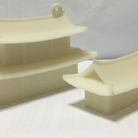 Small ​miniature oriental house ,2 type ​ ston tower 3D Printing 263718