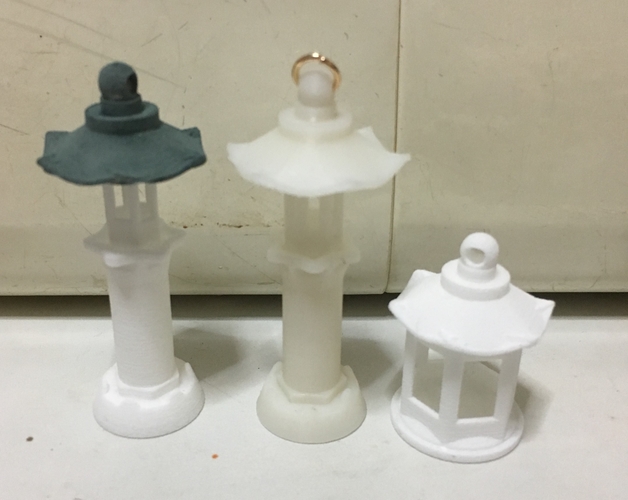 ​miniature oriental house ,2 type ​ ston tower 3D Print 263720