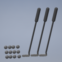 Small balls and putters for MG Course ( Make bigger by 700) 3D Printing 263806