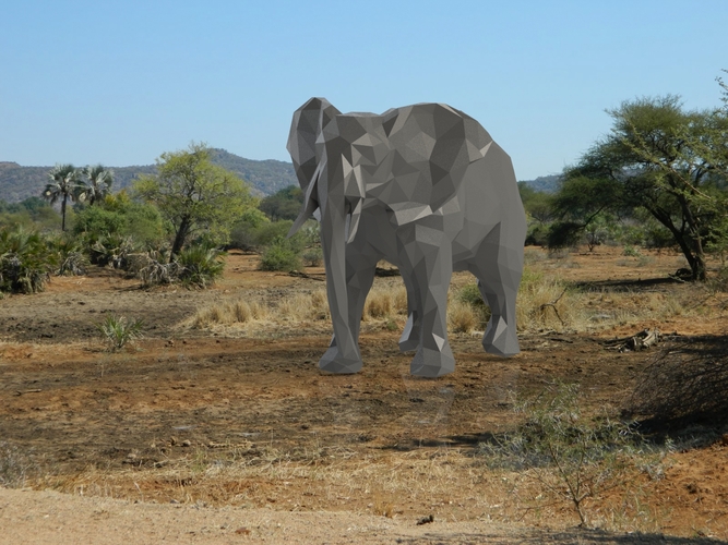 low poly elephant 3D Print 26400