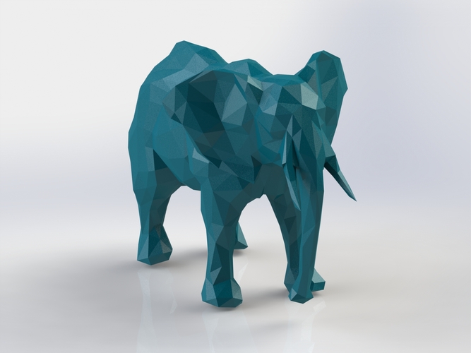low poly elephant 3D Print 26401