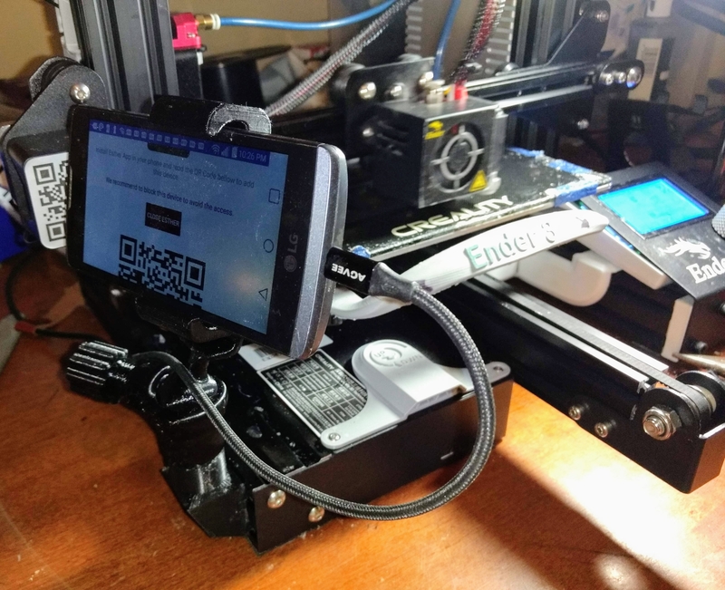 Mobile Phone Tripod Ender 3 Side Mount Adapter