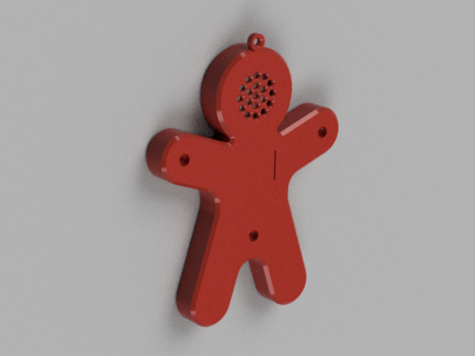 Gingerbread Man Speaker Christmas Gift for Family and Friends 3D Print 264103