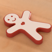 Small Gingerbread Man Speaker Christmas Gift for Family and Friends 3D Printing 264104