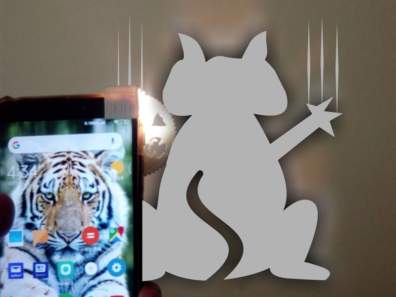 Halloween sign projector for smartphone.