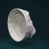 Lion Head low Poly - Thumbnail 3