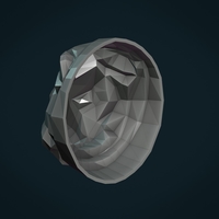 Lion Head low Poly - Thumbnail 7