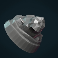 Lion Head low Poly - Thumbnail 8