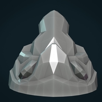 Lion Head low Poly - Thumbnail 11