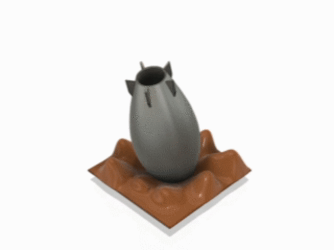 pot vase cup vessel Bomb v304 for 3d-print or cnc 3D Print 264235