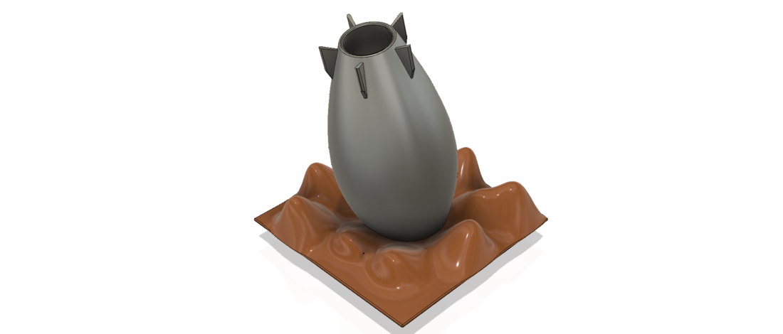 pot vase cup vessel Bomb v304 for 3d-print or cnc 3D Print 264242