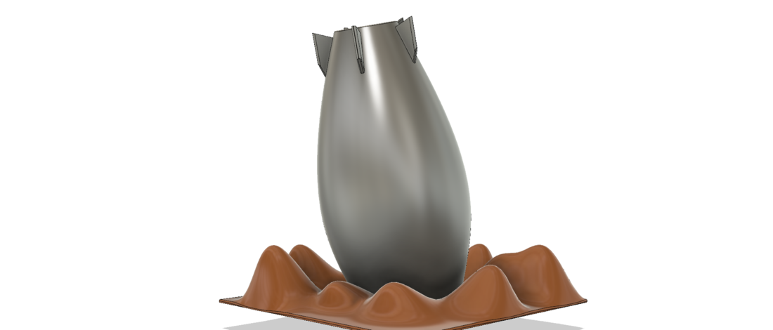 pot vase cup vessel Bomb v304 for 3d-print or cnc 3D Print 264247