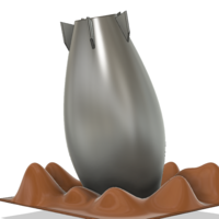 pot vase cup vessel Bomb v304 for 3d-print or cnc - Thumbnail 13