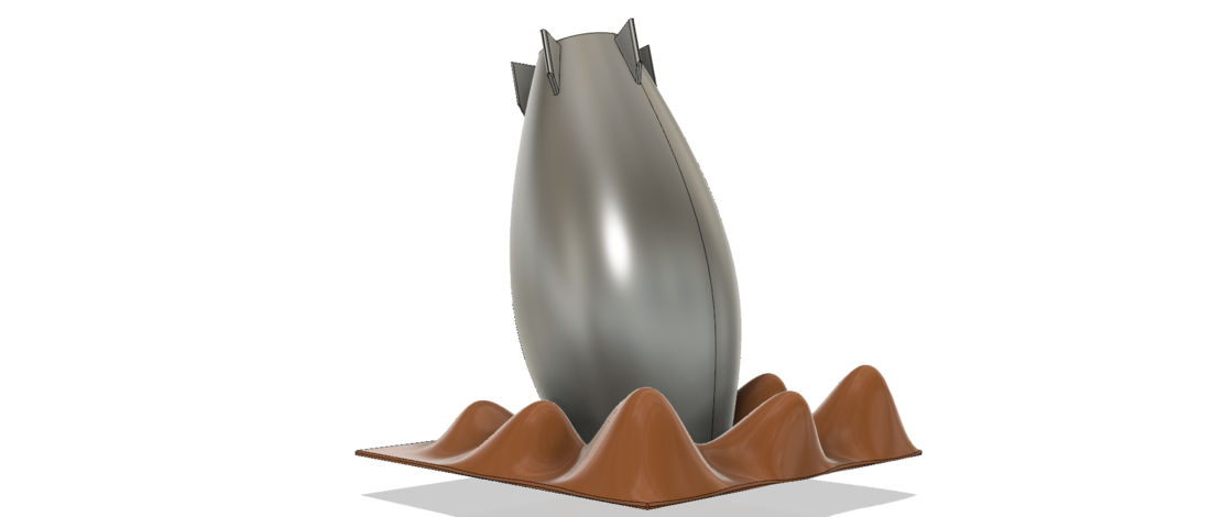 pot vase cup vessel Bomb v304 for 3d-print or cnc 3D Print 264248