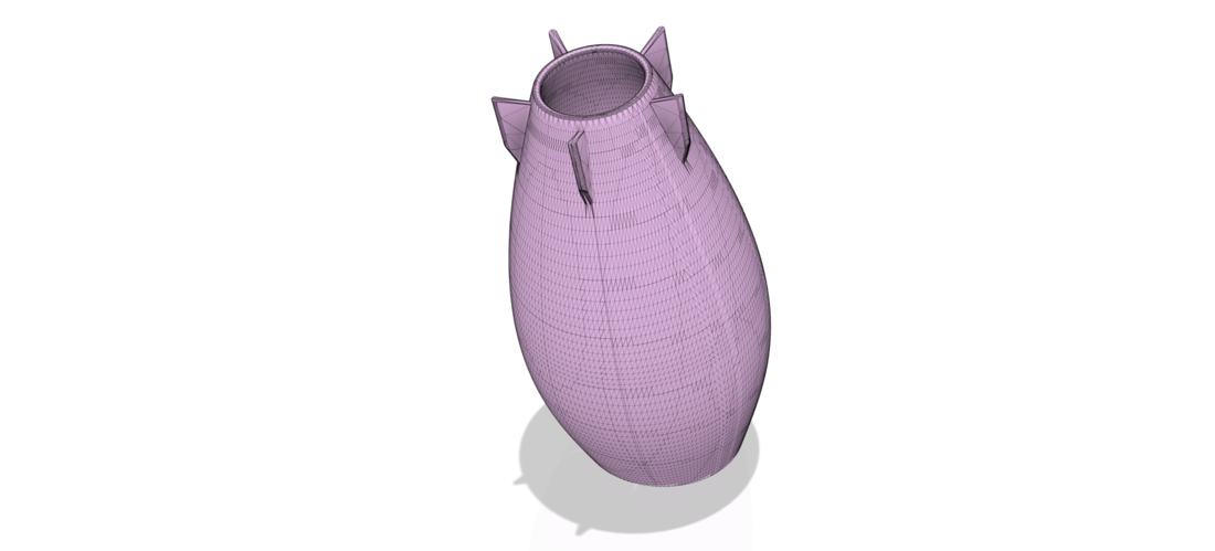 pot vase cup vessel Bomb v304 for 3d-print or cnc 3D Print 264251