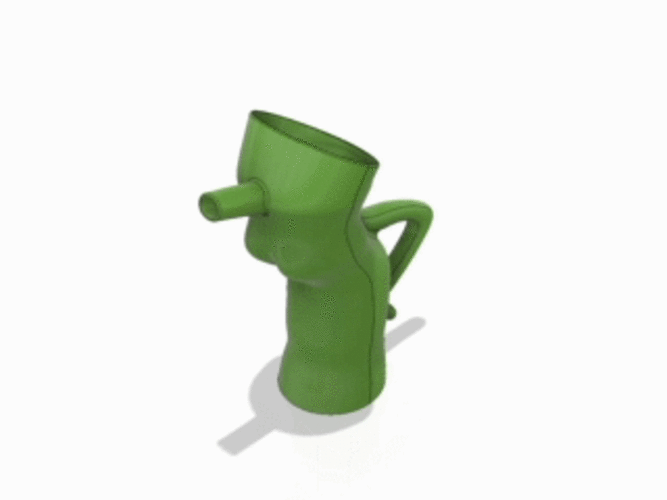 handle watering Can Vase for flowers v301 3d-print and cnc 3D Print 264253