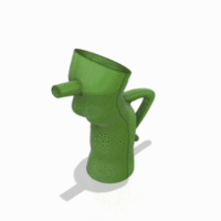 handle watering Can Vase for flowers v301 3d-print and cnc - Thumbnail 1