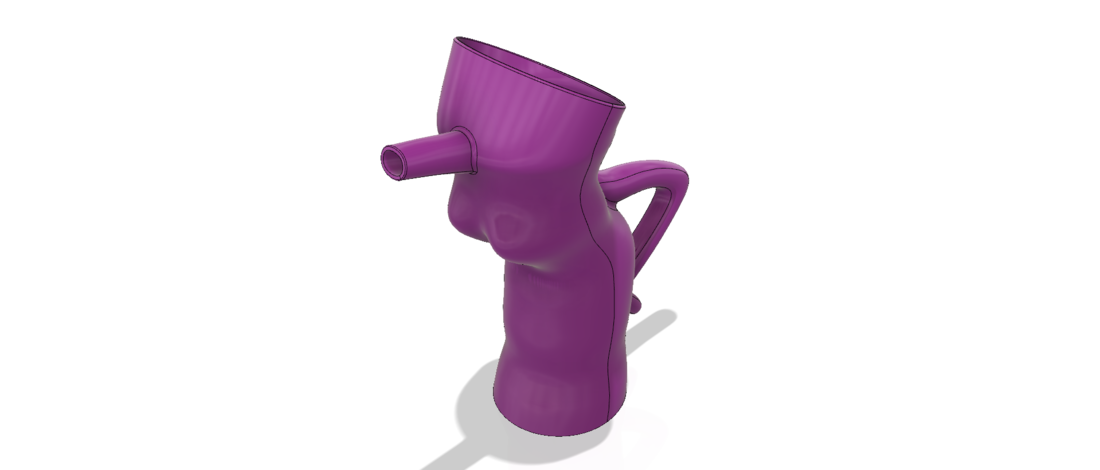 handle watering Can Vase for flowers v301 3d-print and cnc 3D Print 264256