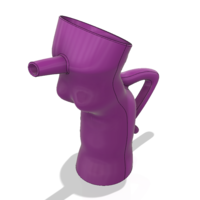 handle watering Can Vase for flowers v301 3d-print and cnc - Thumbnail 4