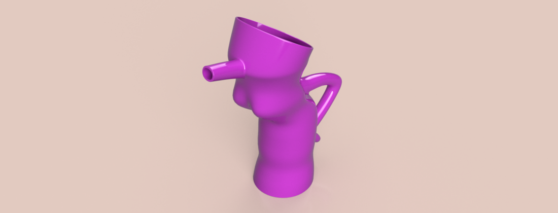 handle watering Can Vase for flowers v301 3d-print and cnc 3D Print 264257