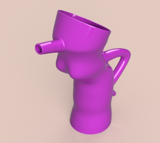 handle watering Can Vase for flowers v301 3d-print and cnc 3D Print 264258